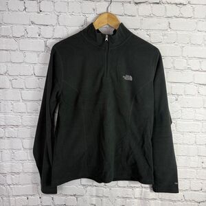 The North Face Black 1/4 Zip Microfleece Pullover Size Womens Large